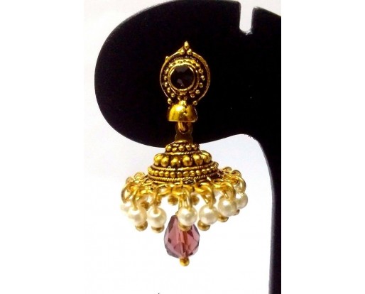 Golden Oxidized Earrings Jhumka Jhumki Bolly Imitation Jewelry Drop Dangle EA121